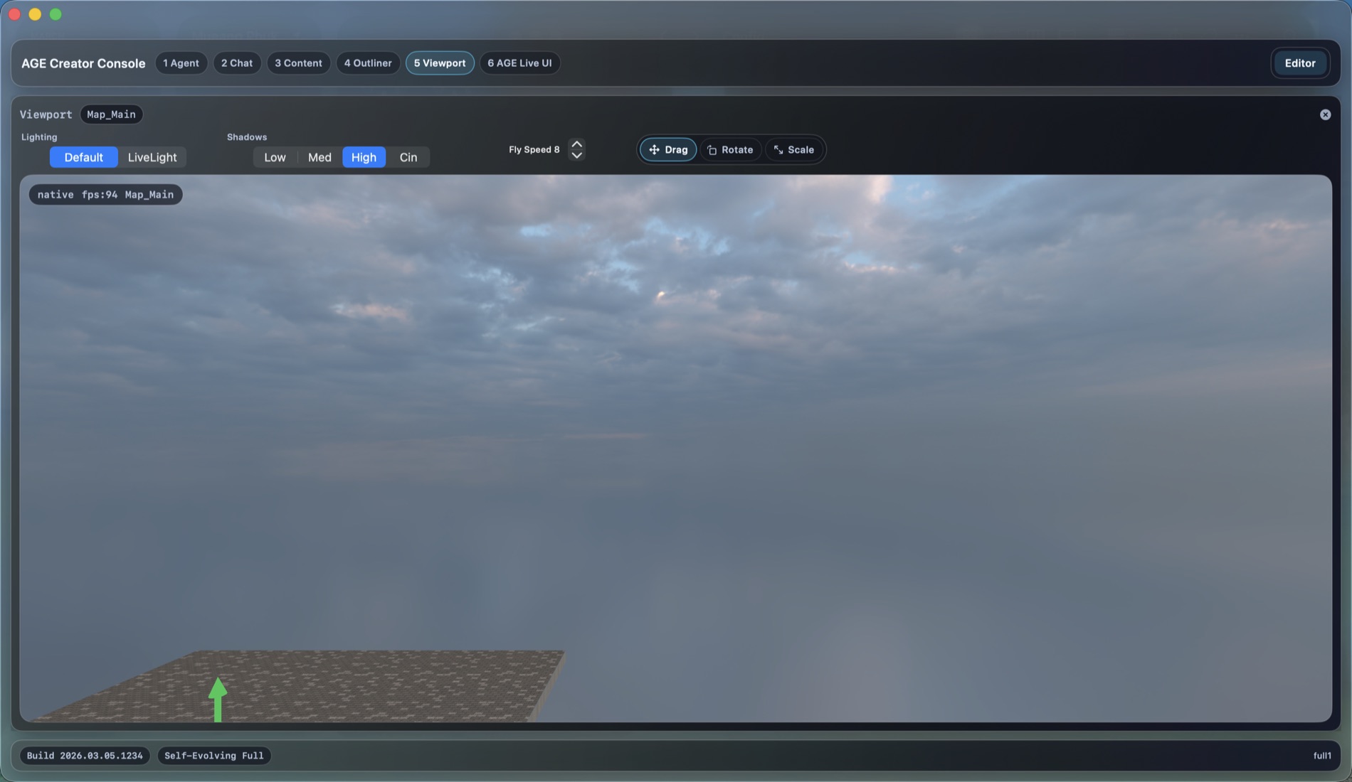 AGE simulation viewport controls