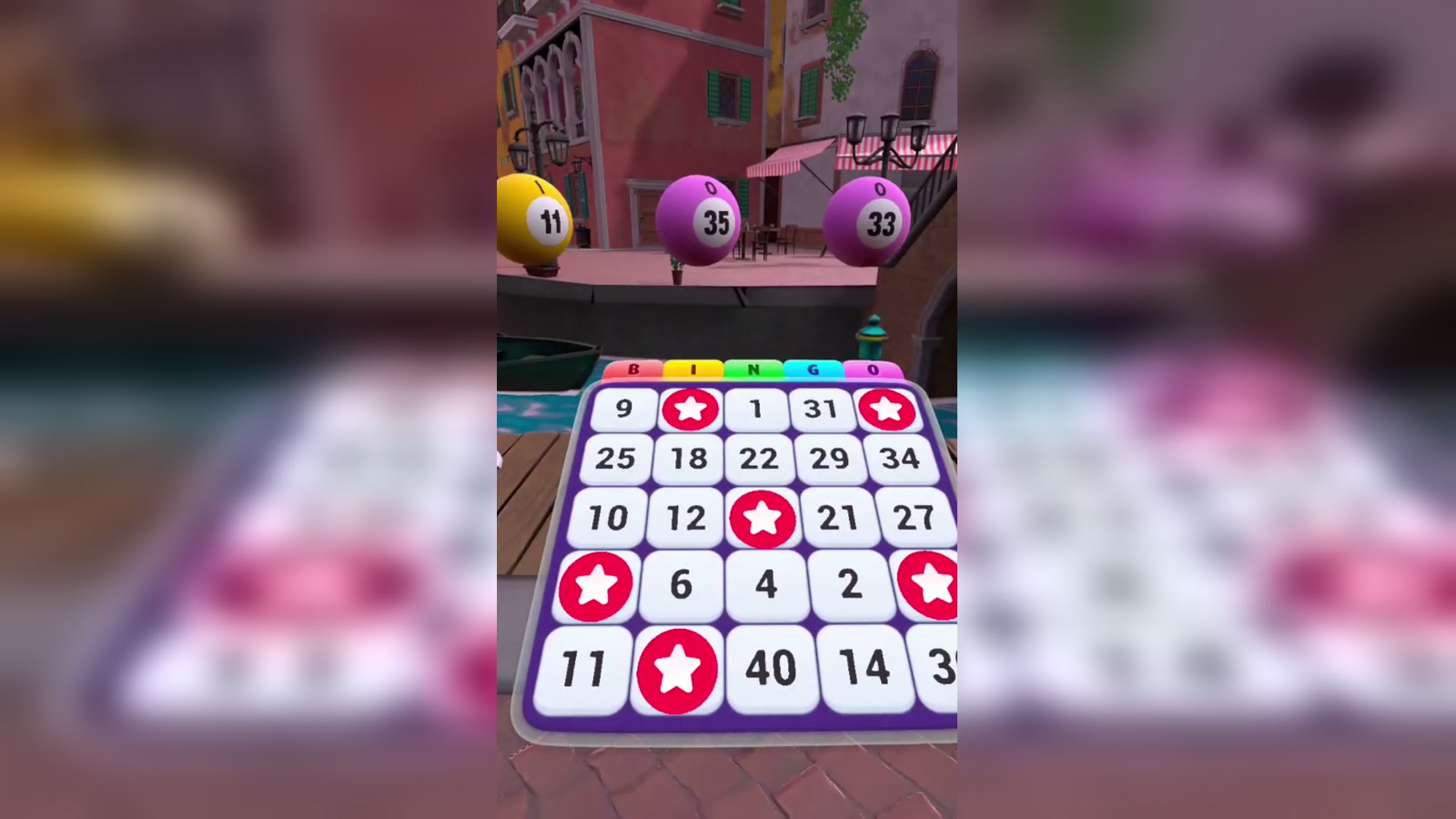 Playtika VR bingo gameplay interface