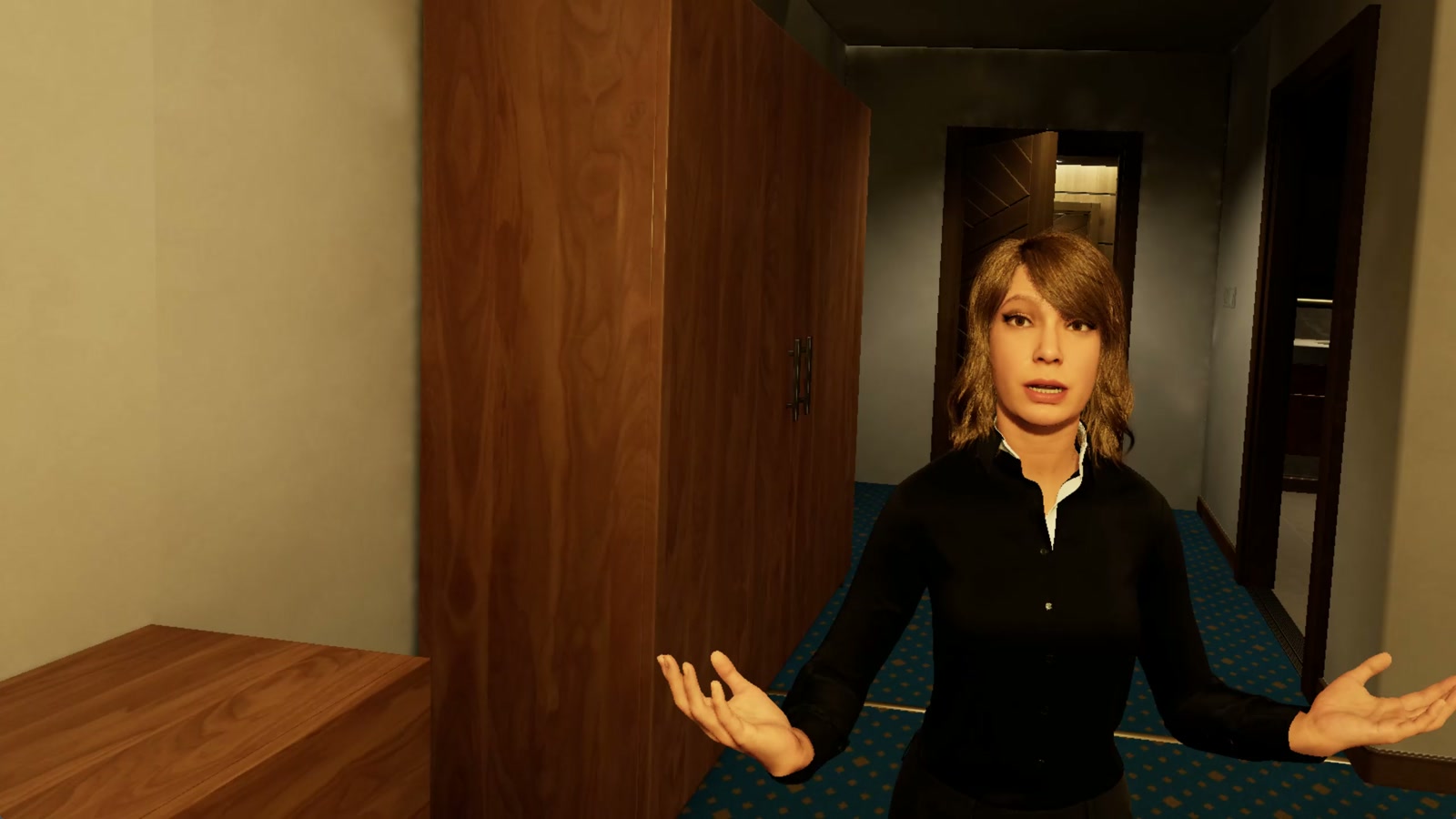 Hotel room inspection training simulation