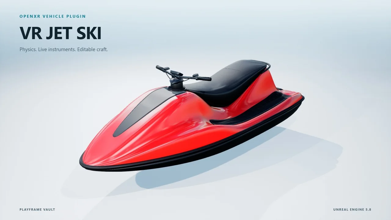 The included red ReferenceCraft jet ski shown in the published product gallery